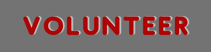 Image showing the words volunteer in a red font