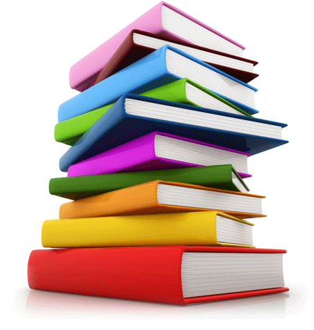 Stack of colorful book