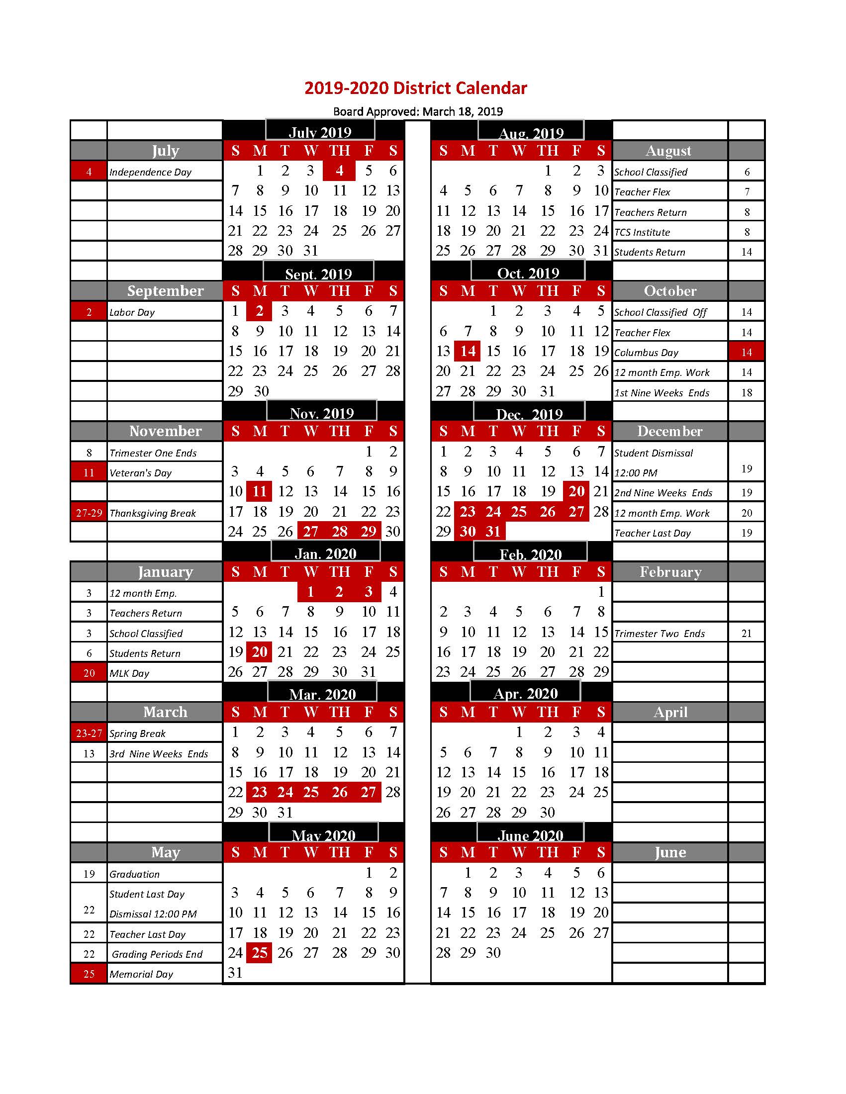 chamberlain academic calendar 2021 Tcs Calendar 2019 2020 2019 2020 Tcs Calendar chamberlain academic calendar 2021